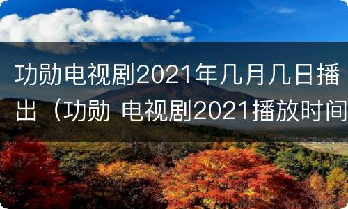功勋电视剧2021年几月几日播出（功勋 电视剧2021播放时间）
