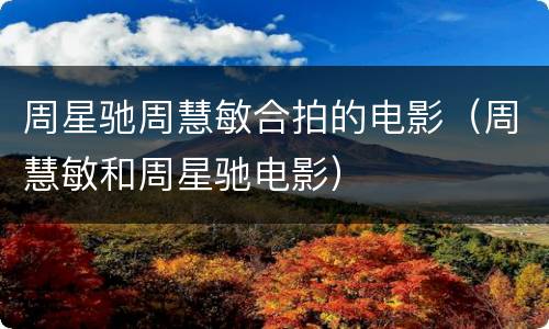 周星驰周慧敏合拍的电影（周慧敏和周星驰电影）
