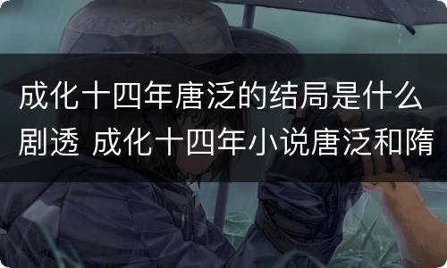成化十四年唐泛的结局是什么剧透 成化十四年小说唐泛和隋州什么时候在一起