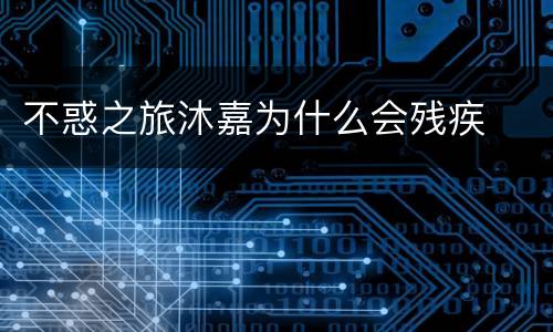 不惑之旅沐嘉为什么会残疾