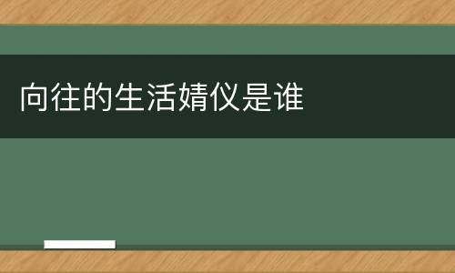 向往的生活婧仪是谁