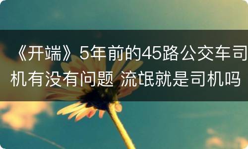 《开端》5年前的45路公交车司机有没有问题 流氓就是司机吗