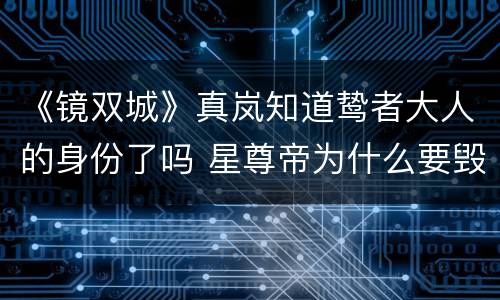 《镜双城》真岚知道鸷者大人的身份了吗 星尊帝为什么要毁了空桑国