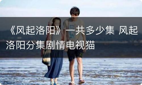 《风起洛阳》一共多少集 风起洛阳分集剧情电视猫