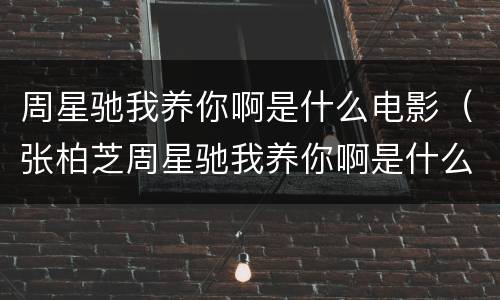 周星驰我养你啊是什么电影（张柏芝周星驰我养你啊是什么电影）