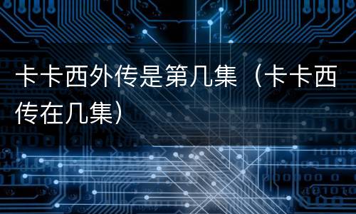 卡卡西外传是第几集（卡卡西传在几集）