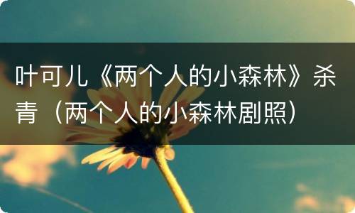 叶可儿《两个人的小森林》杀青（两个人的小森林剧照）