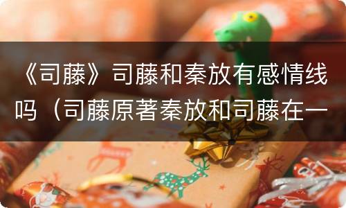 《司藤》司藤和秦放有感情线吗（司藤原著秦放和司藤在一起了吗）