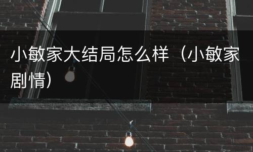 小敏家大结局怎么样（小敏家剧情）