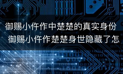 御赐小仵作中楚楚的真实身份 御赐小仵作楚楚身世隐藏了怎样的秘密