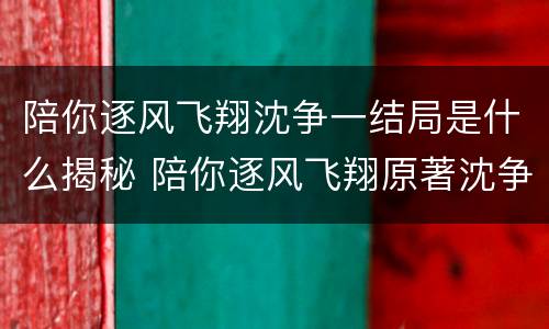 陪你逐风飞翔沈争一结局是什么揭秘 陪你逐风飞翔原著沈争一