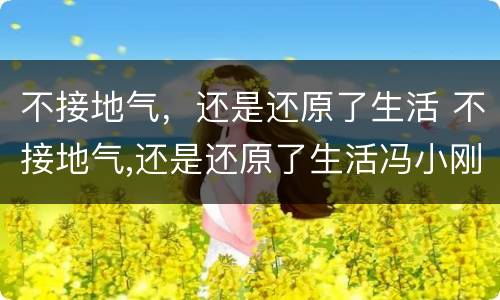 不接地气，还是还原了生活 不接地气,还是还原了生活冯小刚新剧引关注