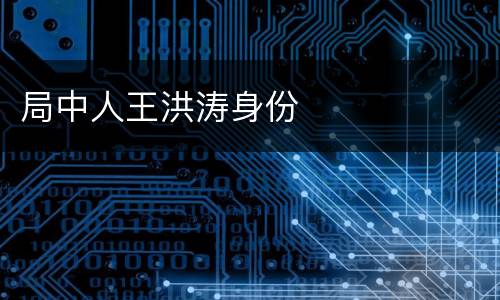局中人王洪涛身份
