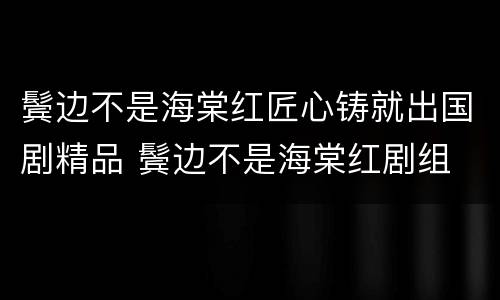 鬓边不是海棠红匠心铸就出国剧精品 鬓边不是海棠红剧组