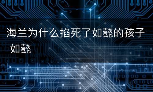 海兰为什么掐死了如懿的孩子 如懿