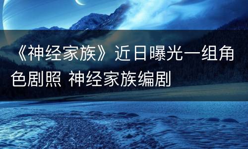 《神经家族》近日曝光一组角色剧照 神经家族编剧