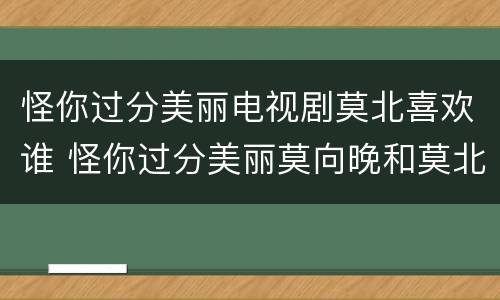 怪你过分美丽电视剧莫北喜欢谁 怪你过分美丽莫向晚和莫北哪集和好