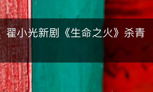 翟小光新剧《生命之火》杀青