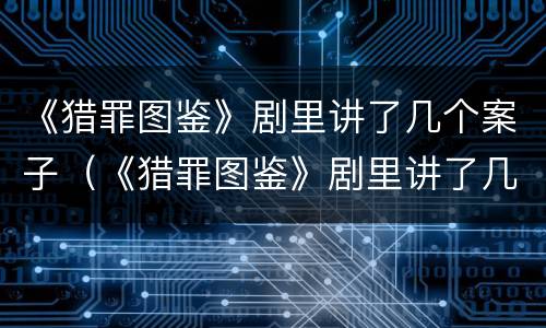 《猎罪图鉴》剧里讲了几个案子（《猎罪图鉴》剧里讲了几个案子的故事）
