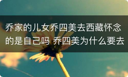 乔家的儿女乔四美去西藏怀念的是自己吗 乔四美为什么要去西藏