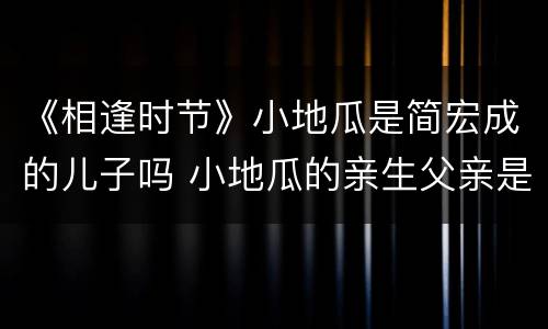 《相逢时节》小地瓜是简宏成的儿子吗 小地瓜的亲生父亲是谁