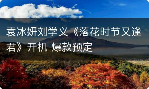 袁冰妍刘学义《落花时节又逢君》开机 爆款预定