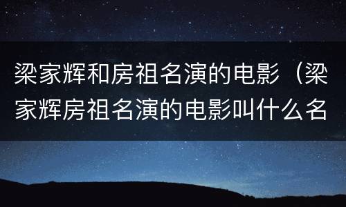梁家辉和房祖名演的电影（梁家辉房祖名演的电影叫什么名字）