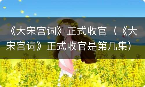 《大宋宫词》正式收官（《大宋宫词》正式收官是第几集）