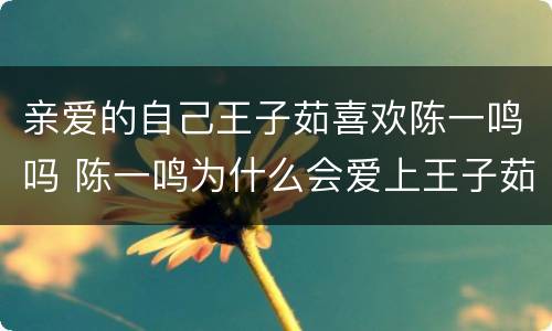 亲爱的自己王子茹喜欢陈一鸣吗 陈一鸣为什么会爱上王子茹