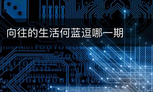 向往的生活何蓝逗哪一期
