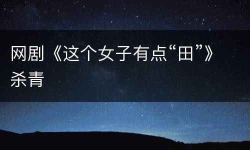网剧《这个女子有点“田”》杀青