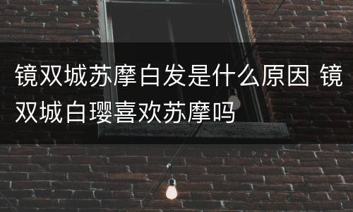 镜双城苏摩白发是什么原因 镜双城白璎喜欢苏摩吗