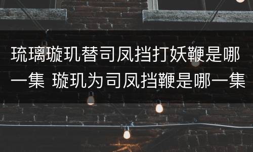 琉璃璇玑替司凤挡打妖鞭是哪一集 璇玑为司凤挡鞭是哪一集