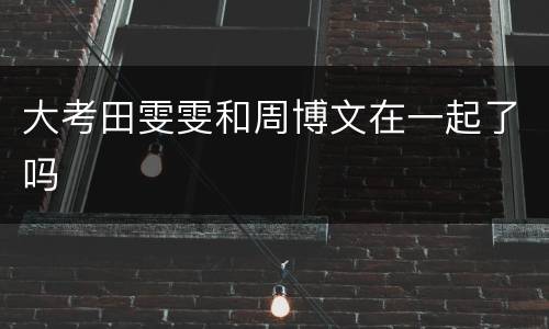 大考田雯雯和周博文在一起了吗
