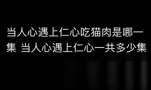 当人心遇上仁心吃猫肉是哪一集 当人心遇上仁心一共多少集