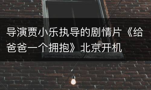 导演贾小乐执导的剧情片《给爸爸一个拥抱》北京开机