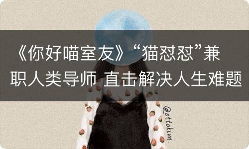 《你好喵室友》“猫怼怼”兼职人类导师 直击解决人生难题