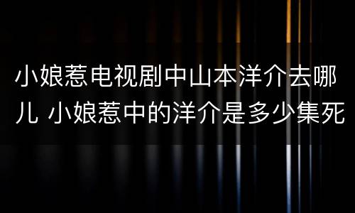 小娘惹电视剧中山本洋介去哪儿 小娘惹中的洋介是多少集死的