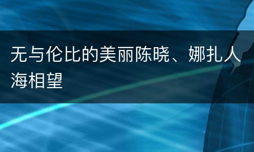 无与伦比的美丽陈晓、娜扎人海相望