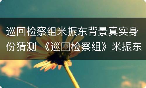 巡回检察组米振东背景真实身份猜测 《巡回检察组》米振东杀了谁