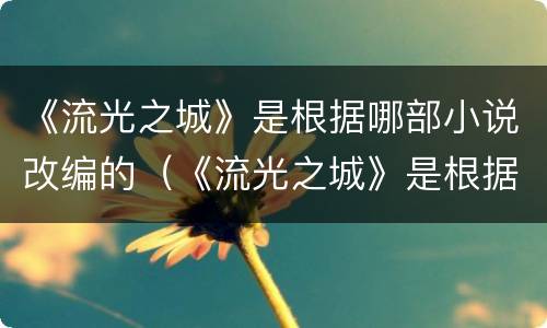 《流光之城》是根据哪部小说改编的（《流光之城》是根据哪部小说改编的）