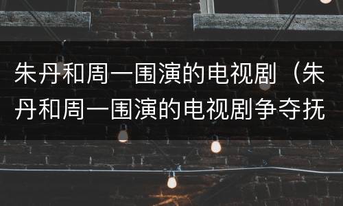 朱丹和周一围演的电视剧（朱丹和周一围演的电视剧争夺抚养权是哪集）