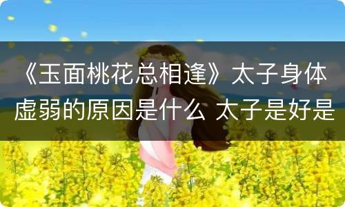 《玉面桃花总相逢》太子身体虚弱的原因是什么 太子是好是坏