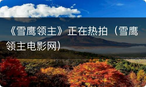 《雪鹰领主》正在热拍（雪鹰领主电影网）