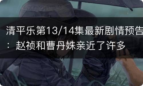 清平乐第13/14集最新剧情预告：赵祯和曹丹姝亲近了许多