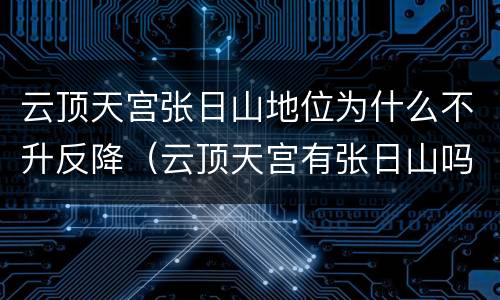 云顶天宫张日山地位为什么不升反降（云顶天宫有张日山吗）