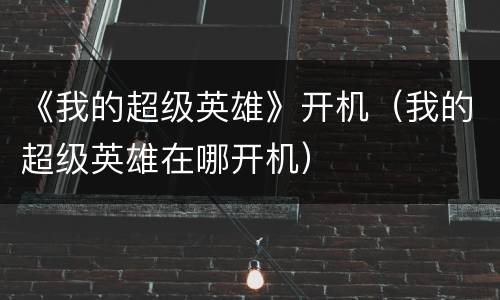 《我的超级英雄》开机（我的超级英雄在哪开机）