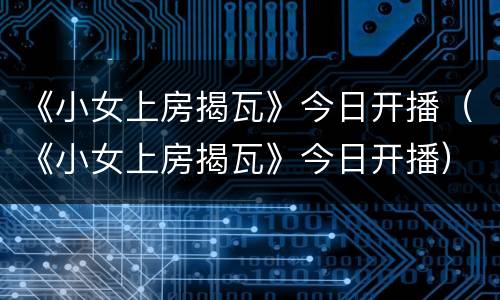 《小女上房揭瓦》今日开播（《小女上房揭瓦》今日开播）