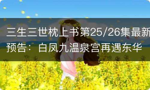 三生三世枕上书第25/26集最新预告：白凤九温泉宫再遇东华君