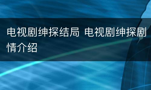 电视剧绅探结局 电视剧绅探剧情介绍